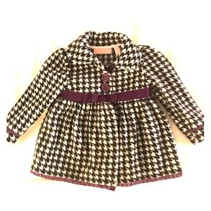 Houndstooth pea coat